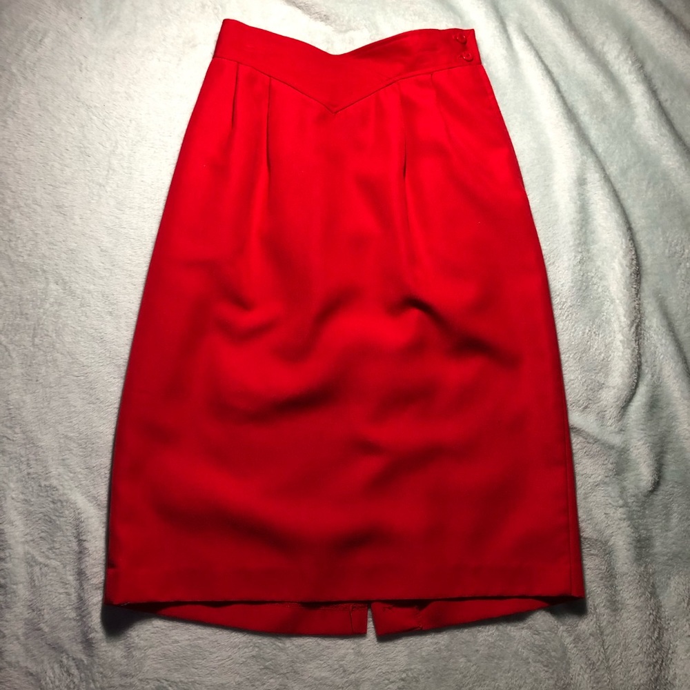 Vintage red midi skirt